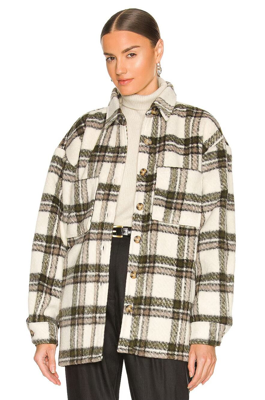 Bardot Checked Flannel Shirt Jacket Size XS